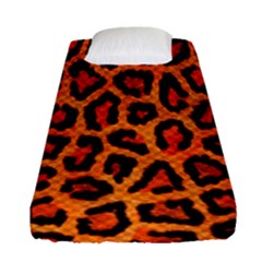 Leopard-print 3 Fitted Sheet (single Size) by skindeep