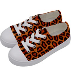 Leopard-print 3 Kids  Low Top Canvas Sneakers by skindeep