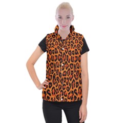 Leopard-print 3 Women s Button Up Vest by skindeep