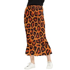 Leopard-print 3 Maxi Fishtail Chiffon Skirt by skindeep