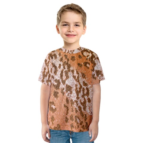 Leopard-knitted Kids  Sport Mesh Tee by skindeep