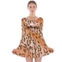 Leopard-knitted Long Sleeve Skater Dress View1