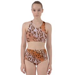 Leopard-knitted Racer Back Bikini Set by skindeep