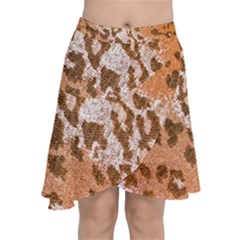 Leopard-knitted Chiffon Wrap Front Skirt by skindeep