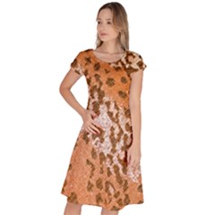 Leopard-knitted Classic Short Sleeve Dress by skindeep