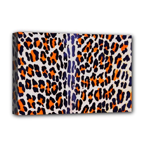 Fur-leopard 5 Deluxe Canvas 18  x 12  (Stretched)