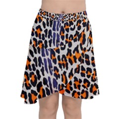 Fur-leopard 5 Chiffon Wrap Front Skirt by skindeep