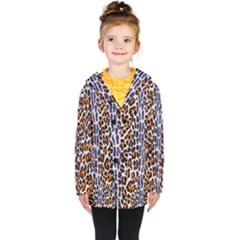 Fur-leopard 5 Kids  Double Breasted Button Coat