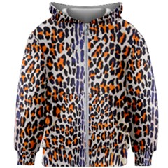 Fur-leopard 5 Kids  Zipper Hoodie Without Drawstring