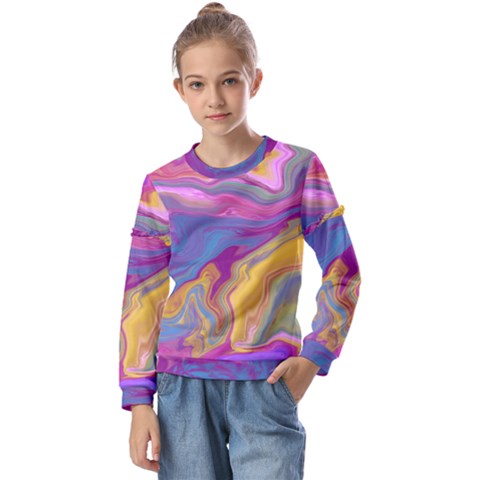 Flow Kids  Long Sleeve Tee With Frill  by kiernankallan