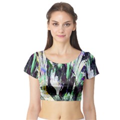 In Orbit Short Sleeve Crop Top by MRNStudios