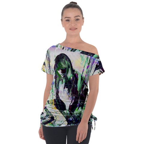 In Orbit Off Shoulder Tie-up Tee by MRNStudios