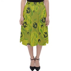 Folk flowers pattern  Classic Midi Skirt