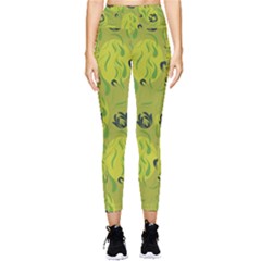 Folk Flowers Pattern  Pocket Leggings  by Eskimos