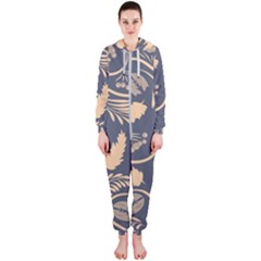 Folk Flowers Pattern  Hooded Jumpsuit (ladies)  by Eskimos