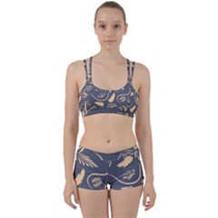 Folk Flowers Pattern  Perfect Fit Gym Set by Eskimos