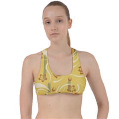 Folk Flowers Pattern  Criss Cross Racerback Sports Bra by Eskimos