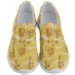 Folk Flowers Pattern  Men s Lightweight Slip Ons by Eskimos