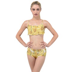 Folk Flowers Pattern  Layered Top Bikini Set by Eskimos