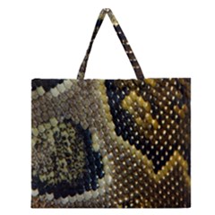 Leatherette Snake 2 Zipper Large Tote Bag by skindeep