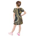 Leatherette Snake 2 Kids  Short Sleeve Velvet Dress View2