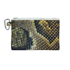 Leatherette Snake 2 Canvas Cosmetic Bag (medium) by skindeep