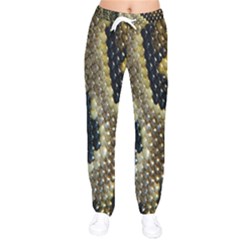 Leatherette Snake 2 Women Velvet Drawstring Pants by skindeep