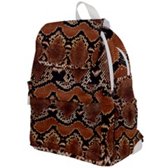 Leatherette Snake 3 Top Flap Backpack by skindeep