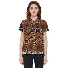 Leatherette Snake 3 Short Sleeve Pocket Shirt by skindeep