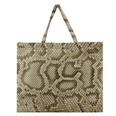 Leatherette Snake 4 Zipper Large Tote Bag by skindeep