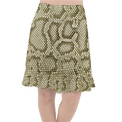 Leatherette Snake 4 Fishtail Chiffon Skirt by skindeep