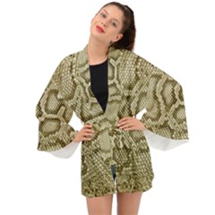 Leatherette Snake 4 Long Sleeve Kimono by skindeep