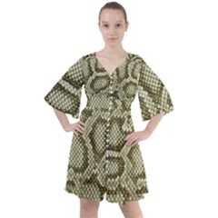 Leatherette Snake 4 Boho Button Up Dress by skindeep