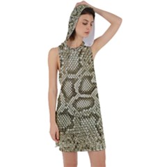 Leatherette Snake 4 Racer Back Hoodie Dress by skindeep