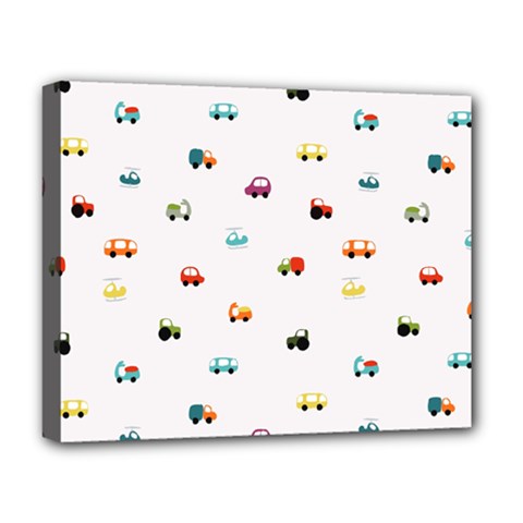 Cute Bright Little Cars Deluxe Canvas 20  X 16  (stretched) by SychEva