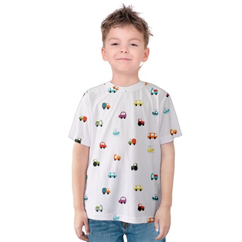 Cute Bright Little Cars Kids  Cotton Tee by SychEva