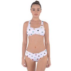 Cute Bright Little Cars Criss Cross Bikini Set by SychEva