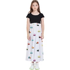 Cute Bright Little Cars Kids  Flared Maxi Skirt by SychEva