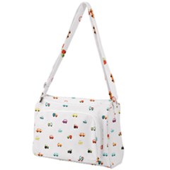 Cute Bright Little Cars Front Pocket Crossbody Bag by SychEva