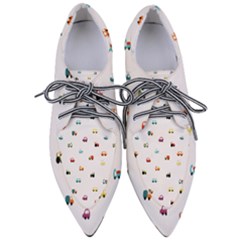 Cute Bright Little Cars Pointed Oxford Shoes by SychEva