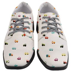 Cute Bright Little Cars Women Heeled Oxford Shoes by SychEva