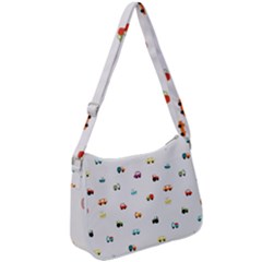 Cute Bright Little Cars Zip Up Shoulder Bag by SychEva