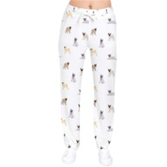 Funny Pugs Women Velvet Drawstring Pants by SychEva