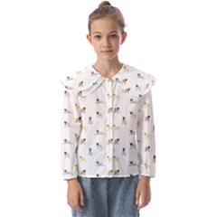 Funny Pugs Kids  Peter Pan Collar Blouse by SychEva