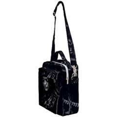 Beauty Woman Black And White Photo Illustration Crossbody Day Bag by dflcprintsclothing