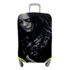 Beauty Woman Black And White Photo Illustration Luggage Cover (small)