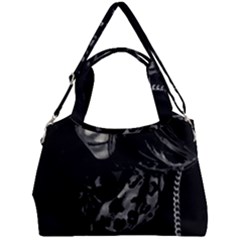 Beauty Woman Black And White Photo Illustration Double Compartment Shoulder Bag by dflcprintsclothing