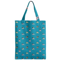 Funny Pugs Zipper Classic Tote Bag by SychEva