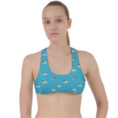 Funny Pugs Criss Cross Racerback Sports Bra by SychEva