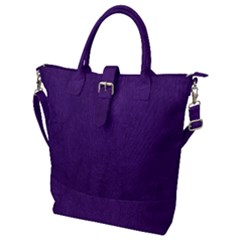 Leather Smooth 18-purple Buckle Top Tote Bag by skindeep